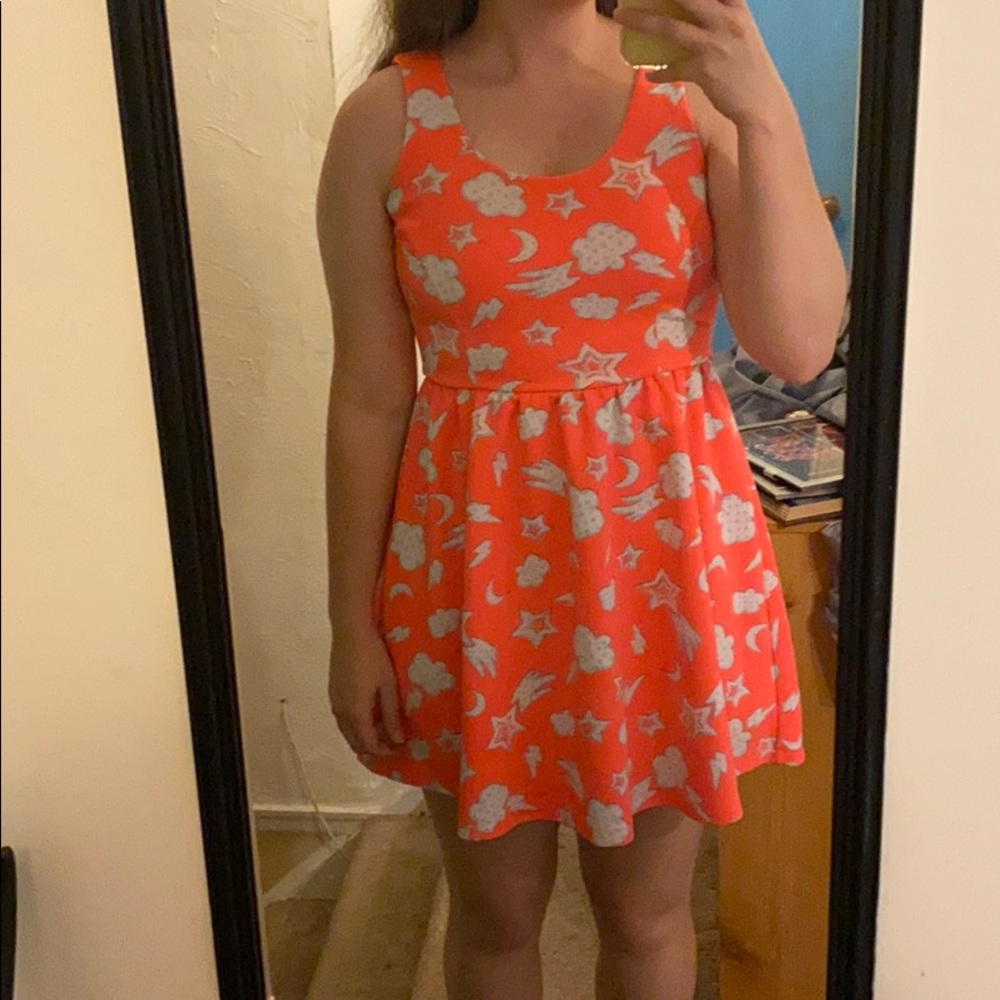 Neon Orange Storm Dress